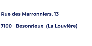 Rue des Marronniers, 13  7100   Besonrieux  (La Louvière)